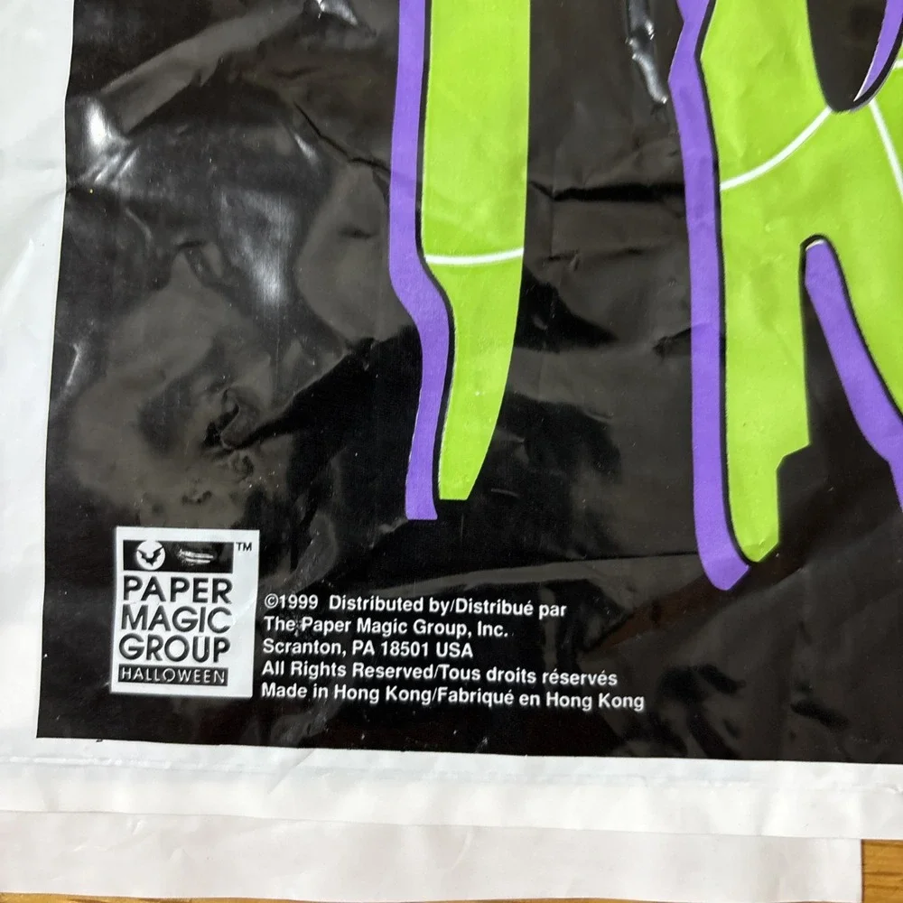 6 Vintage Halloween 1999 Trick or Treat Plastic‎ Bag Paper Magic Group